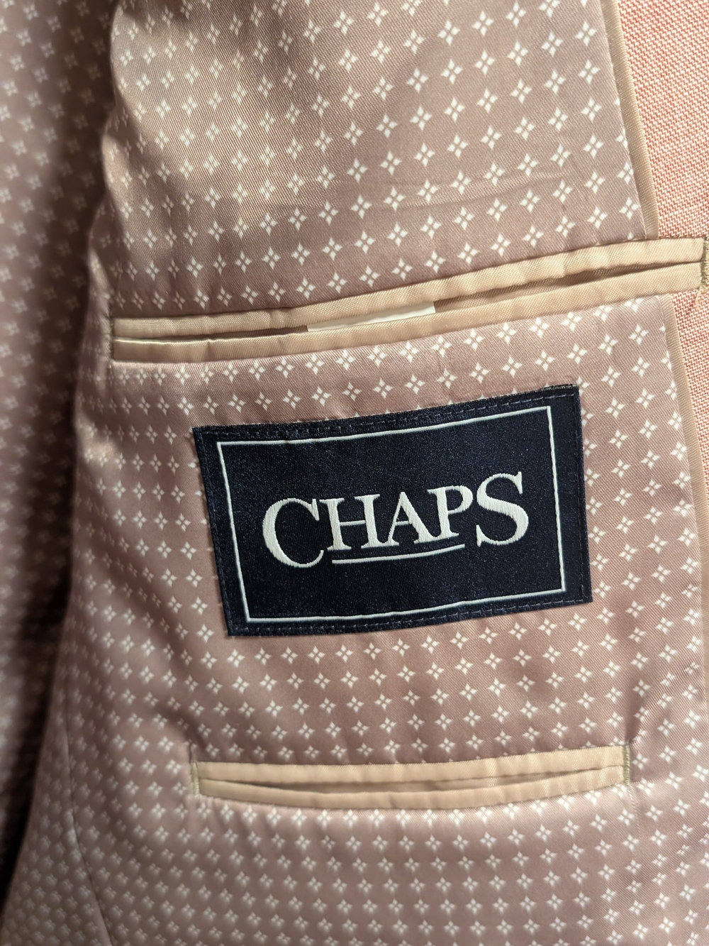 Chaps Salmon-Pink Single-Breasted Sport Coat - Picture 3 of 3
